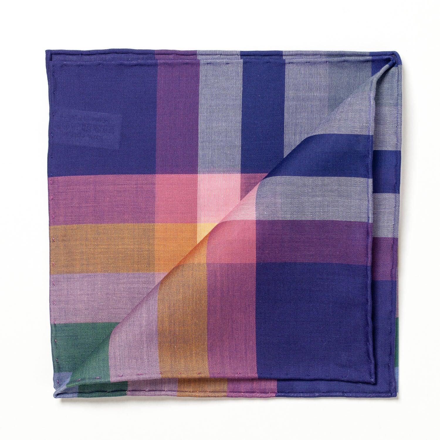 Colorful Patterned Pocket Square "Aspen" made of Cotton - hand-rolled